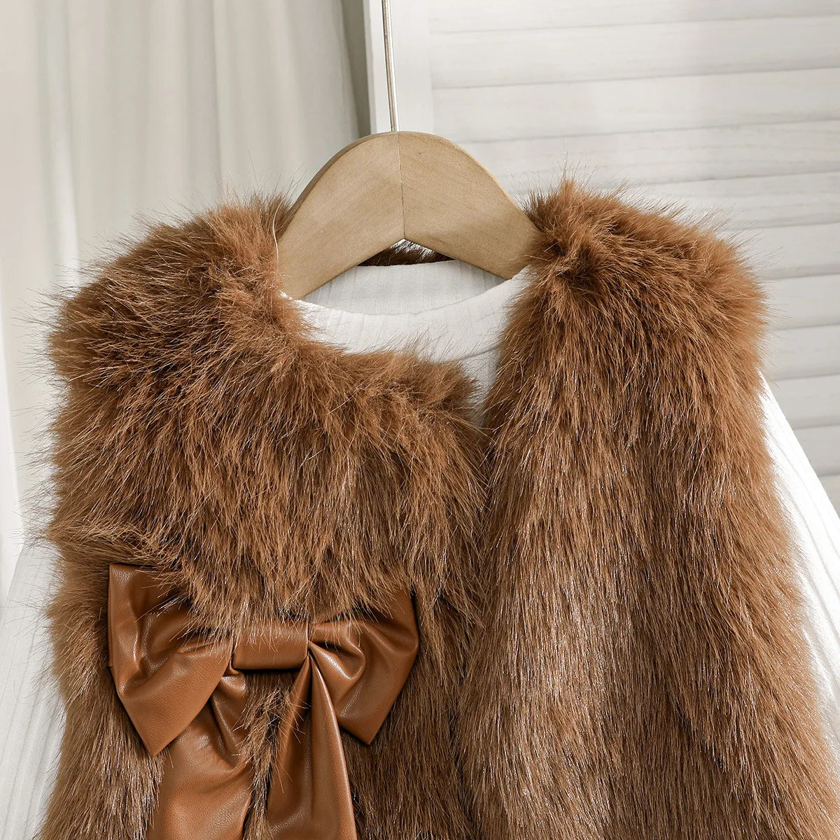 Celina Plush Vest and Long-sleeved