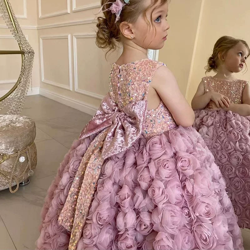 Chloe’s Royal Rosette Dress