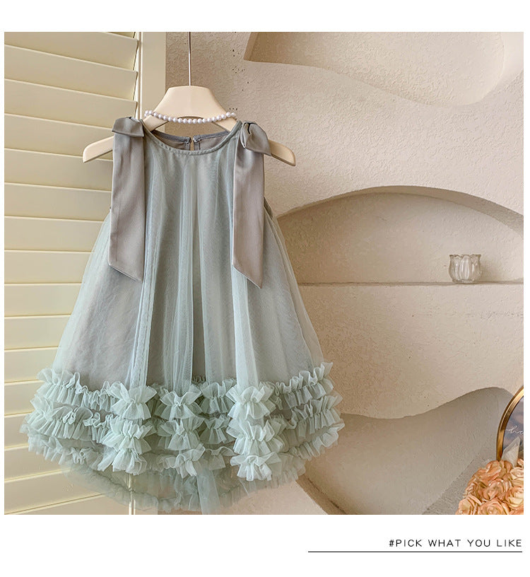 Amara Sleeveles Bow Dress