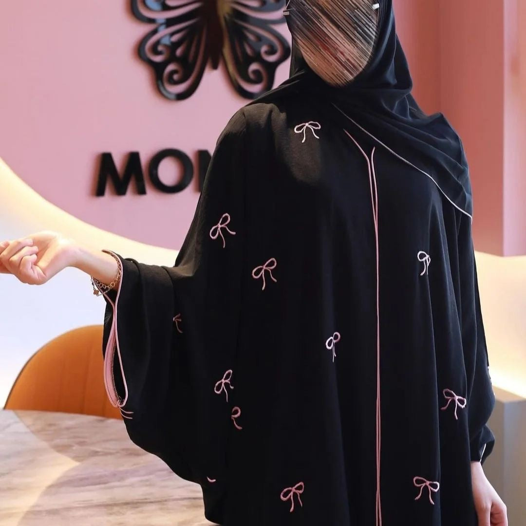 Maryam Bow Embroidered Abaya