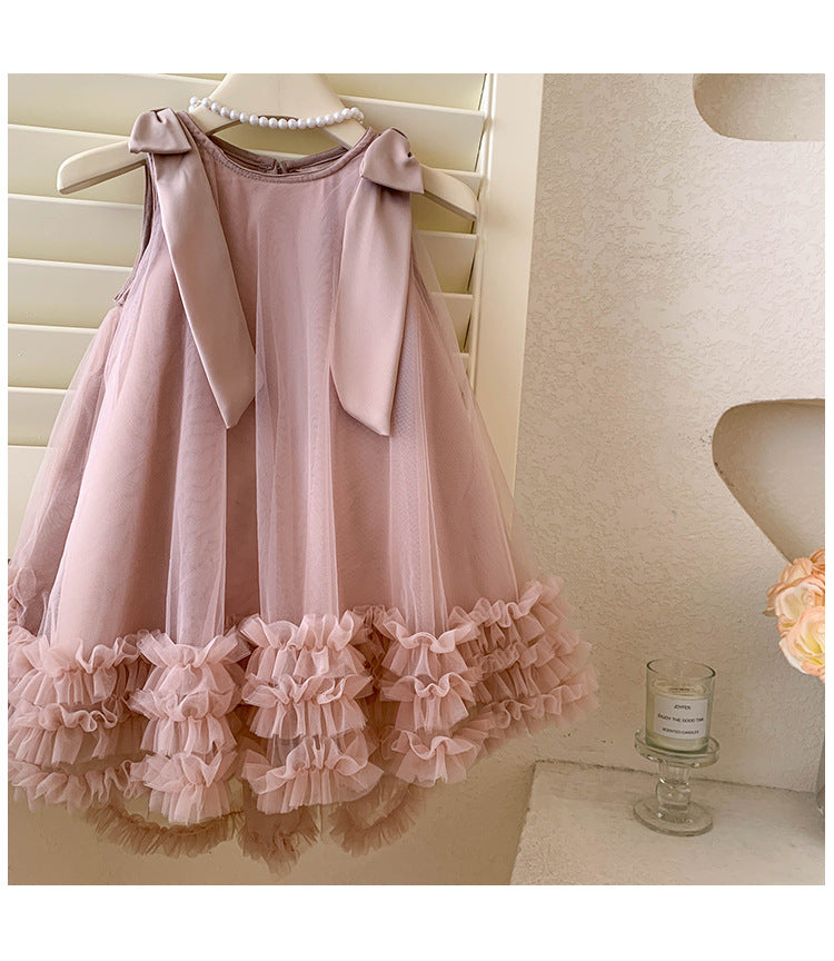 Amara Sleeveles Bow Dress