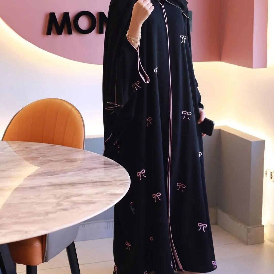 Maryam Bow Embroidered Abaya