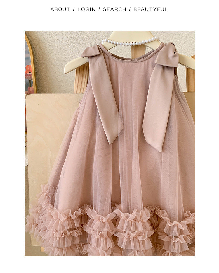 Amara Sleeveles Bow Dress