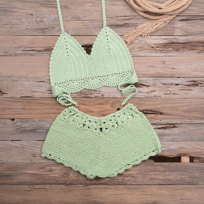 Hand Hook Split Swimsuit