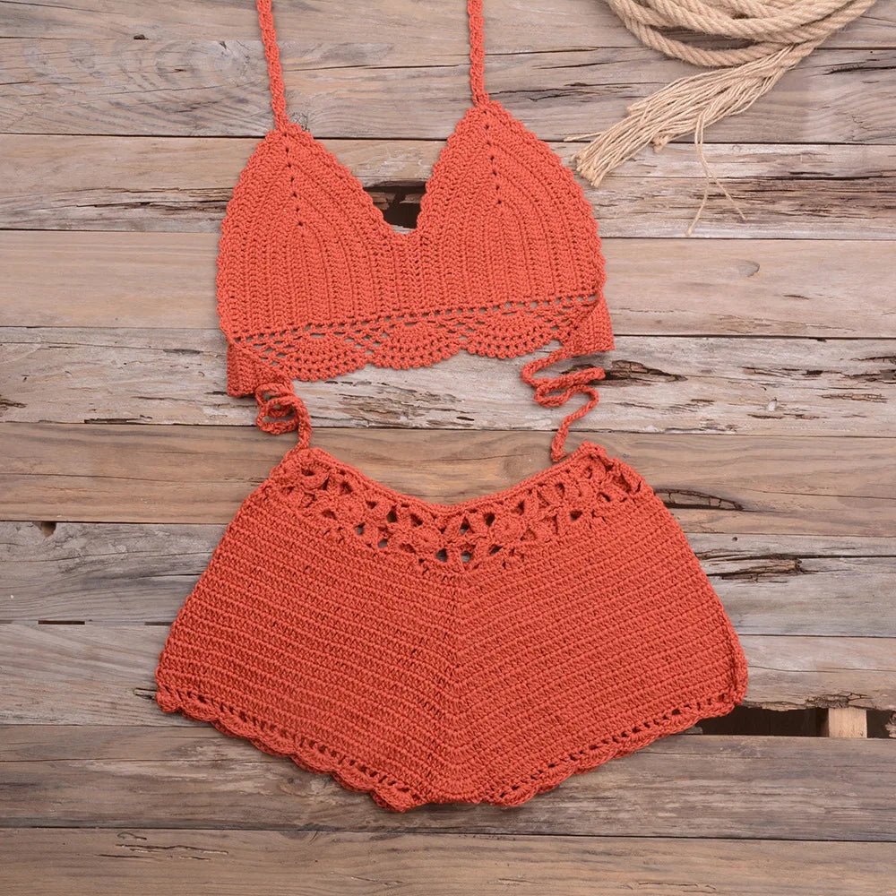 Hand Hook Split Swimsuit