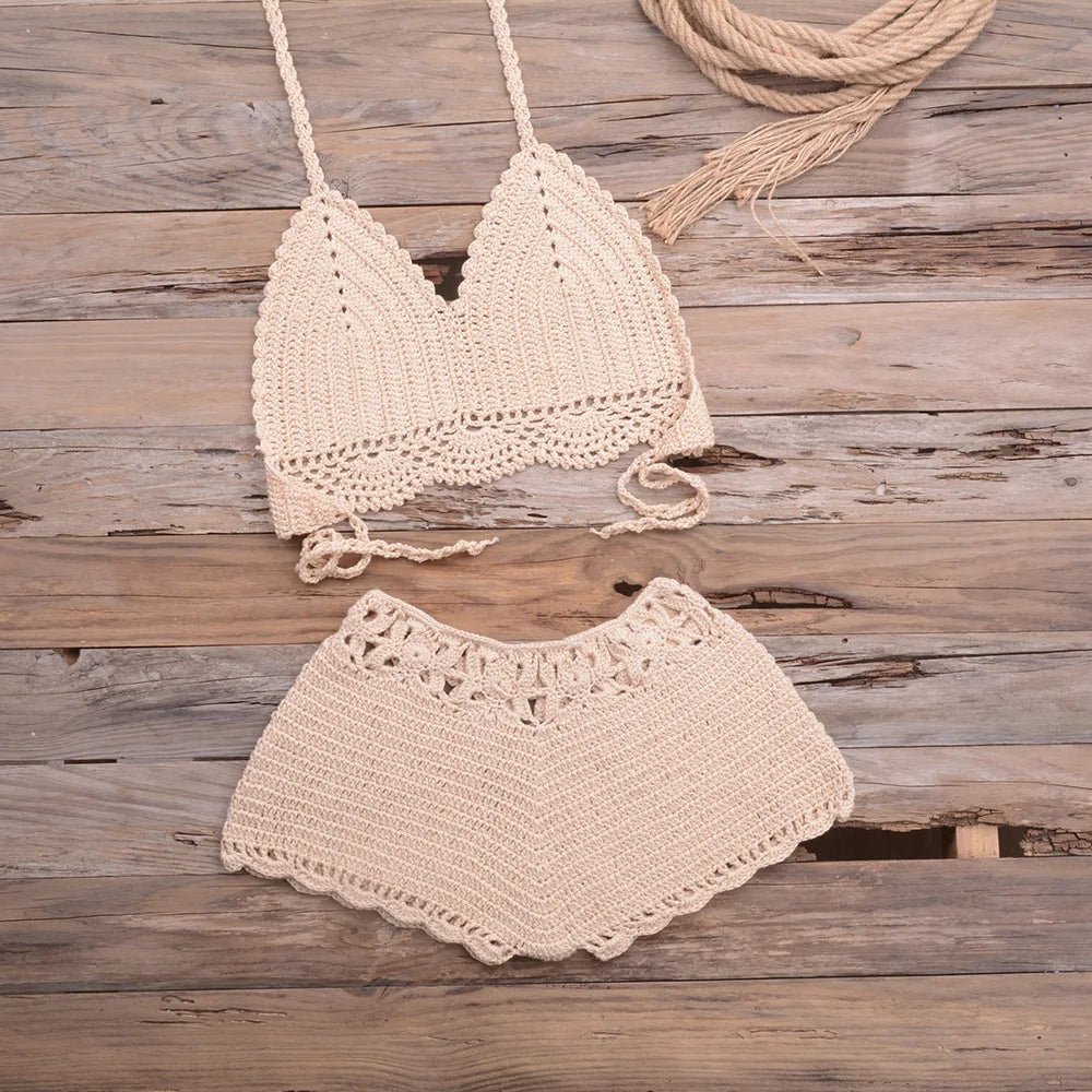 Hand Hook Split Swimsuit