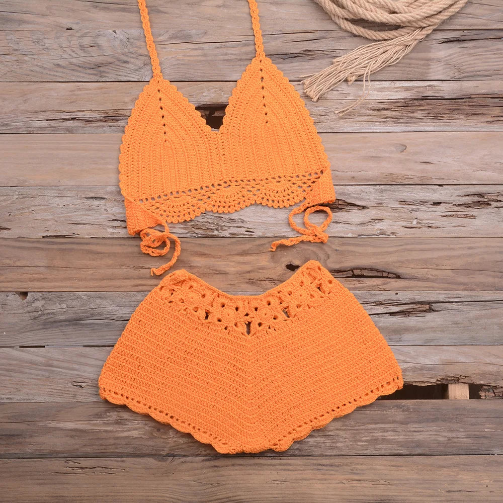 Hand Hook Split Swimsuit