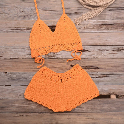 Hand Hook Split Swimsuit