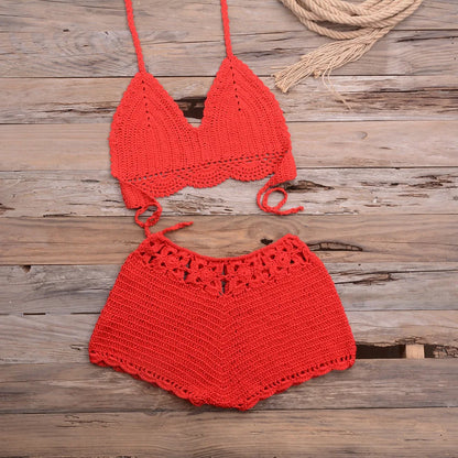 Hand Hook Split Swimsuit