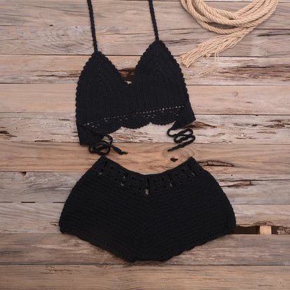 Hand Hook Split Swimsuit