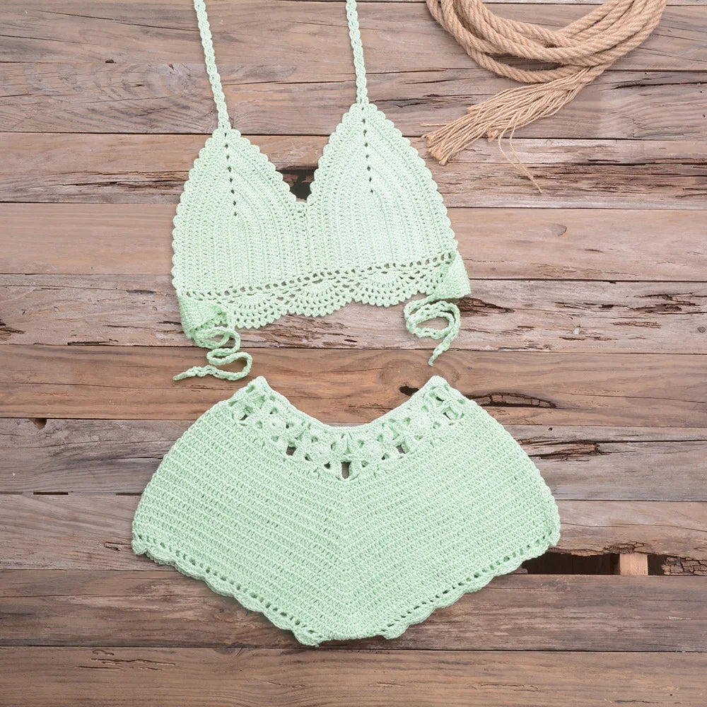 Hand Hook Split Swimsuit