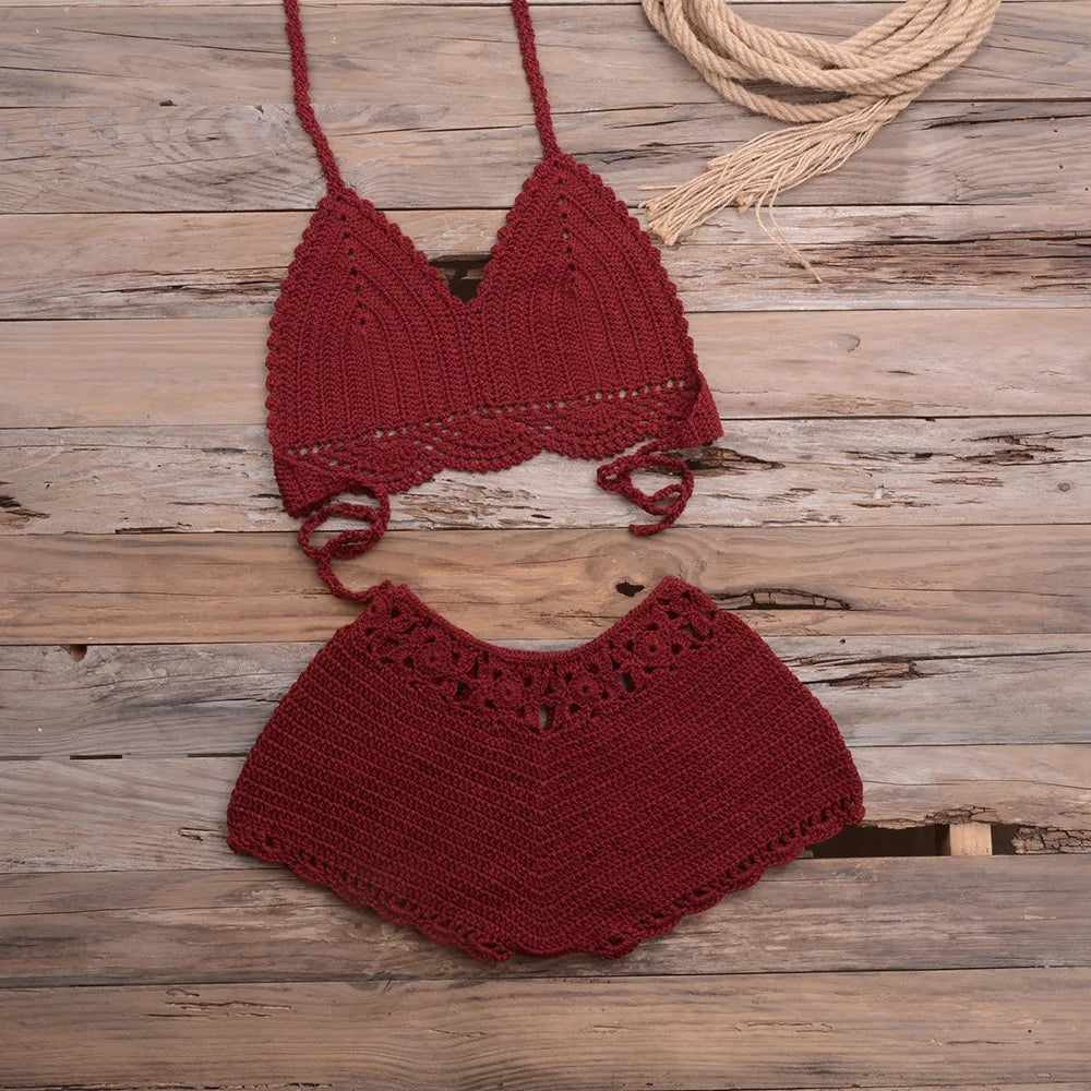 Hand Hook Split Swimsuit