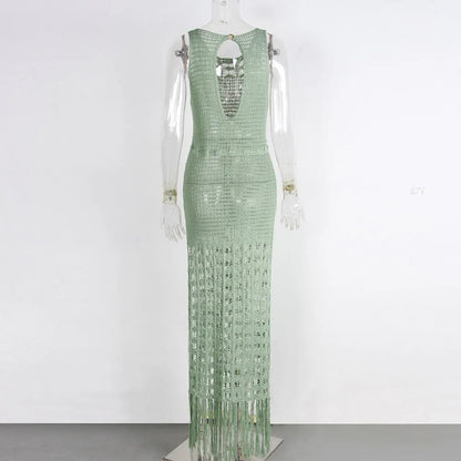 Tassel maxi Beach Dress