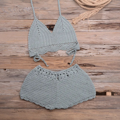Hand Hook Split Swimsuit