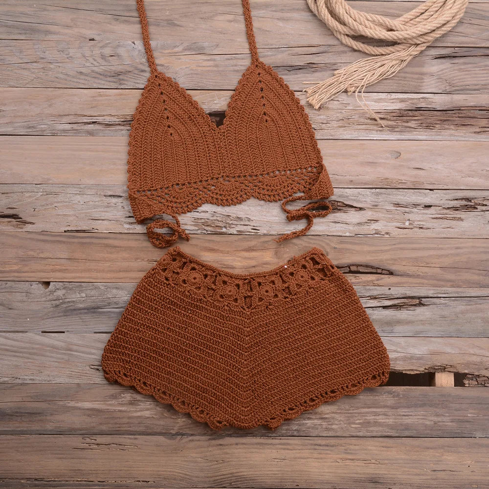 Hand Hook Split Swimsuit