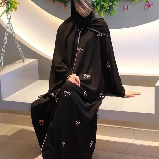 Maryam Bow Embroidered Abaya