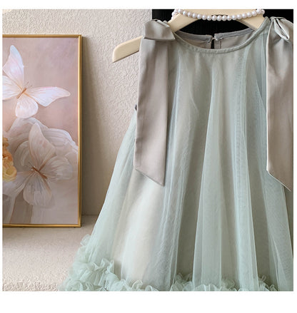 Amara Sleeveles Bow Dress