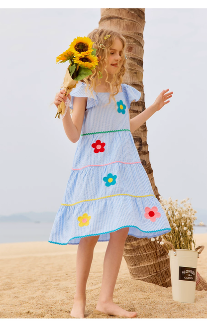 Lyca Blue Stripe Floral