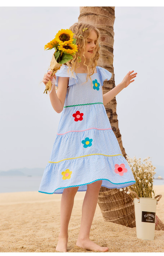 Lyca Blue Stripe Floral