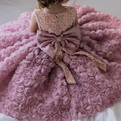 Chloe’s Royal Rosette Dress