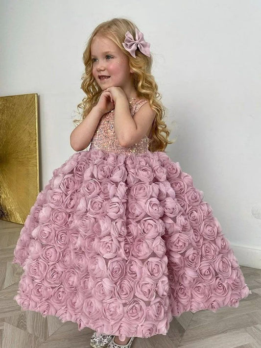 Chloe’s Royal Rosette Dress